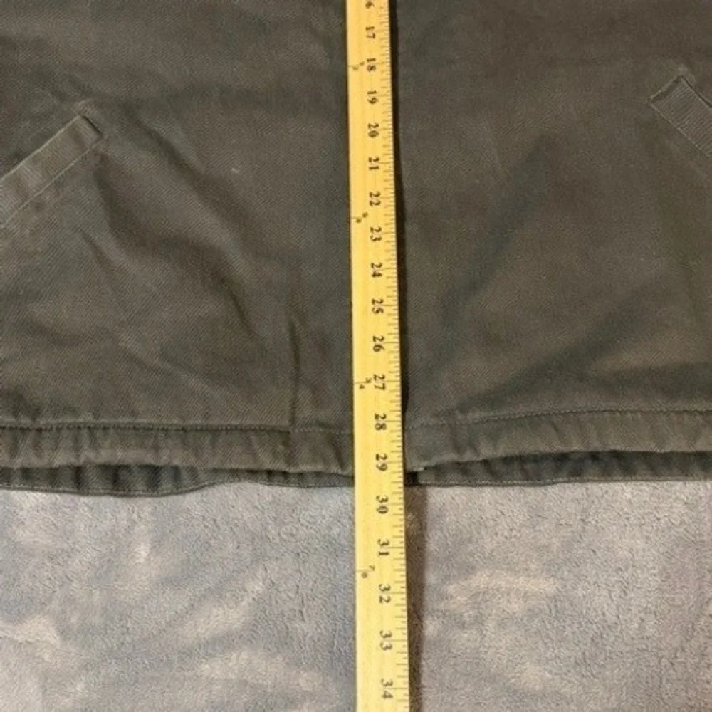 Wolverine Mens Gray Canvas Sherpa Lined Full Zip Work Vest 2XL Outdoor Hunting
